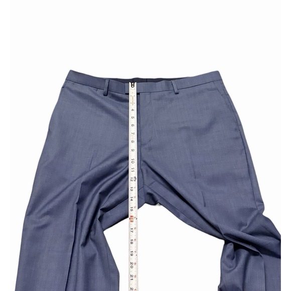 Banana Republic x Marzotto Tessuto Men's 38x32 Blue Wool Dress Pants - Picture 5 of 8